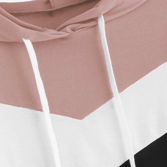 Color Block Hoodie Sweatshirt - Picture 4 of 7